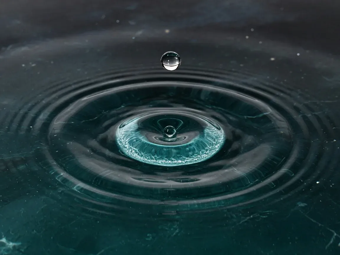 Gota y ondas concéntricas, símbolo de la investigación en longevidad celular.